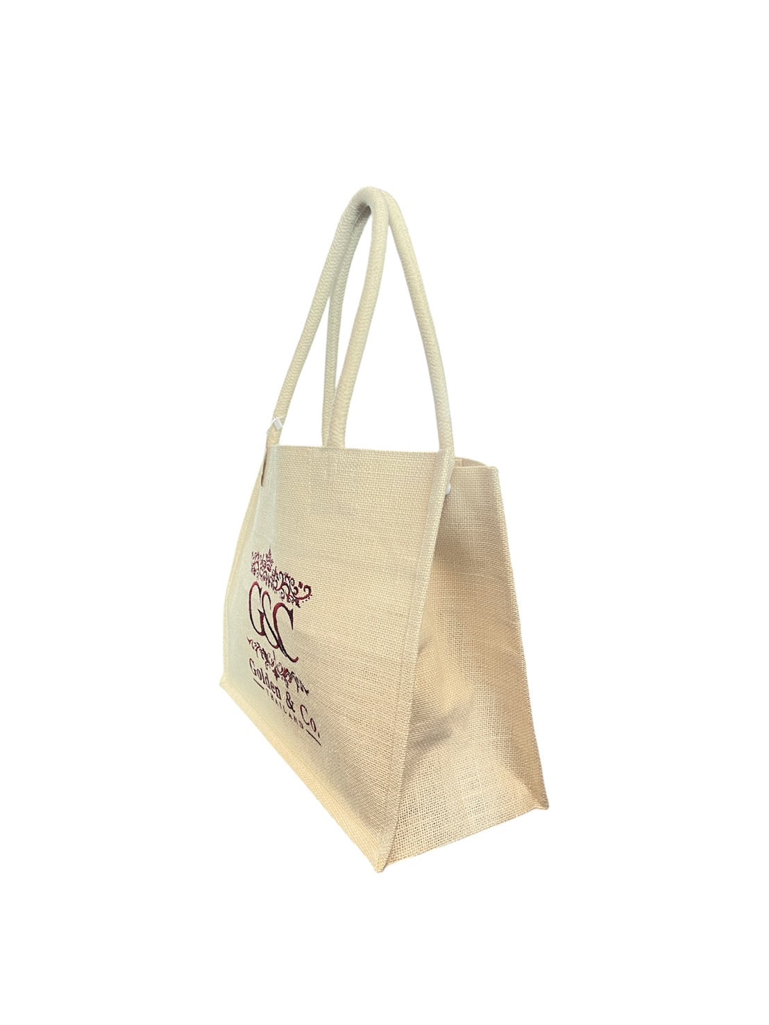 กระเป๋าผ้ากระสอบแคนวาส สีขาว Golden & Co. รุ่น Tote bags