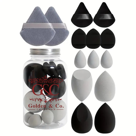 ชุดพัฟฟองน้ำและฟองน้ำไข่ 14 ชิ้น Golden & Co.