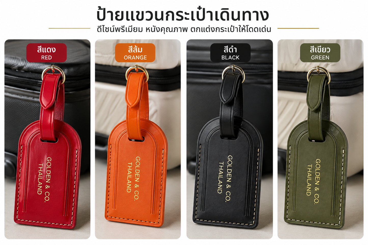 ป้ายแขวนกระเป๋าเดินทาง ป้ายแขวนกระเป๋า พรีเมียม หนังอิตาลี