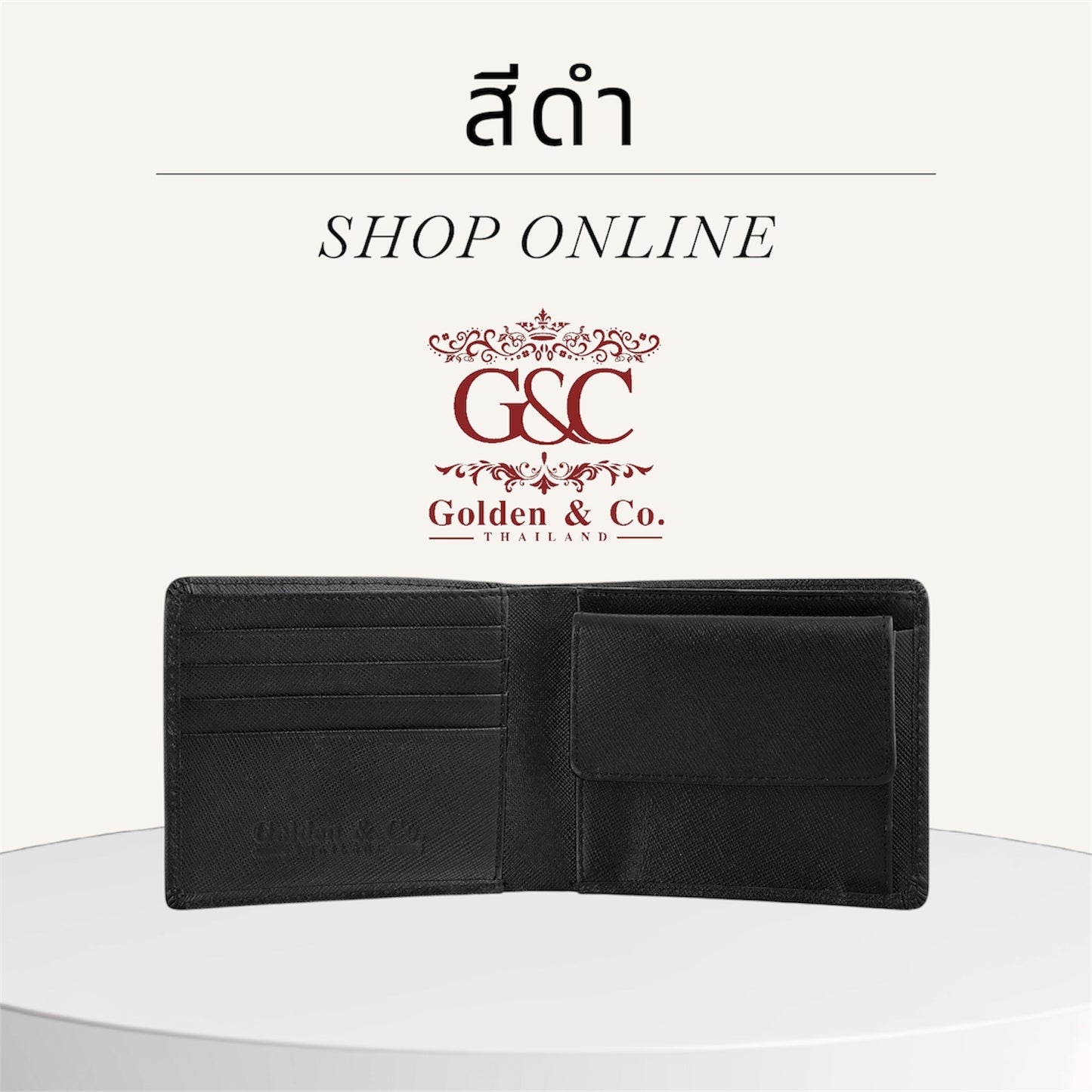 กระเป๋าสตางค์หนังวันแท้สำหรับผู้ชาย Golden & Co. รุ่น Mandel รหัส GCMM0014