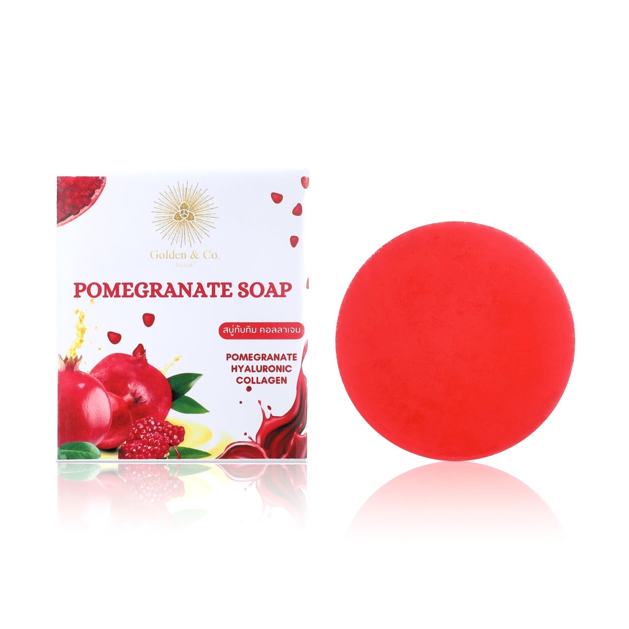 POMEGRANATE SOAP สบู่ทับทิม ไฮยาลูโรนิค