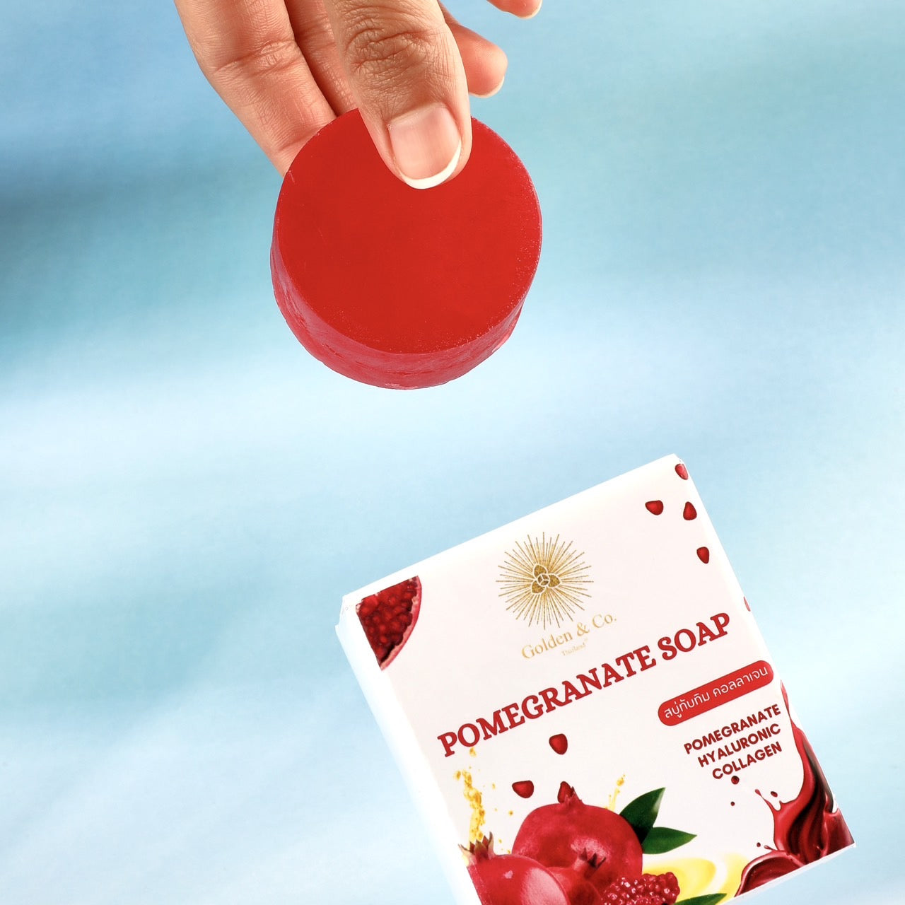 POMEGRANATE SOAP สบู่ทับทิม ไฮยาลูโรนิค