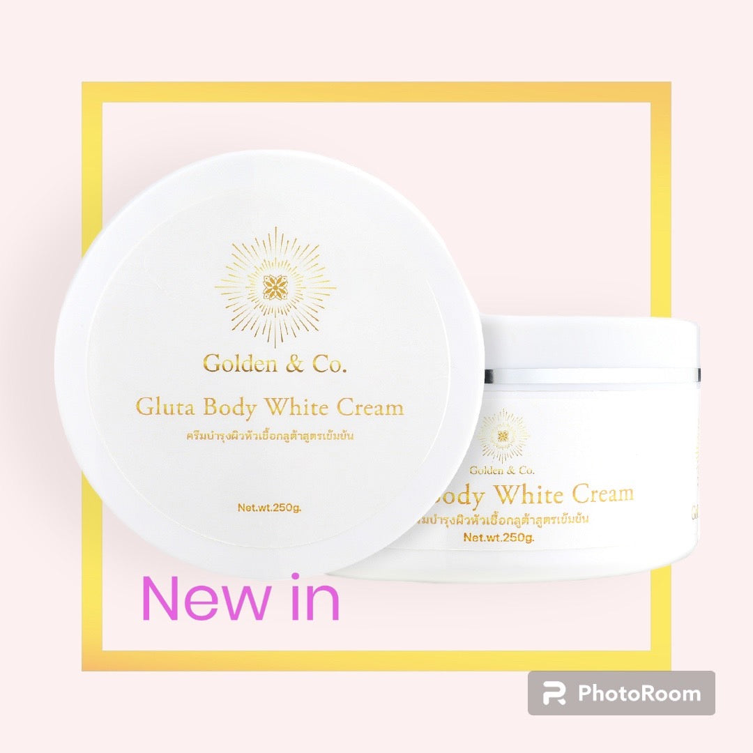 Gluta Body White cream ครีมบำรุงผิวหัวเชื้อกลูต้าผสมนมสูตรเข้มข้นและสารสน้ำนมข้าว