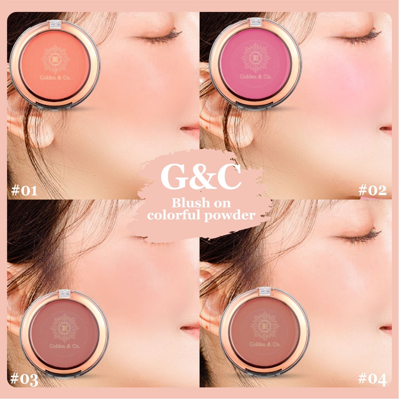 G&C Blush on colorful powder #01